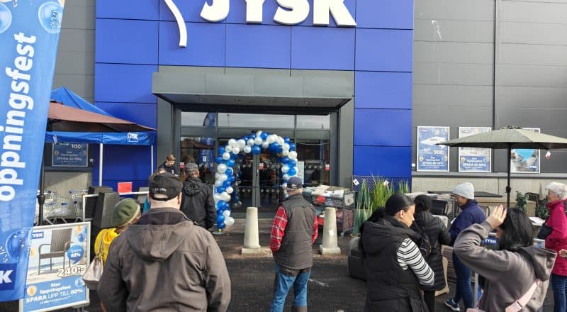 butik, invigning, Jysk